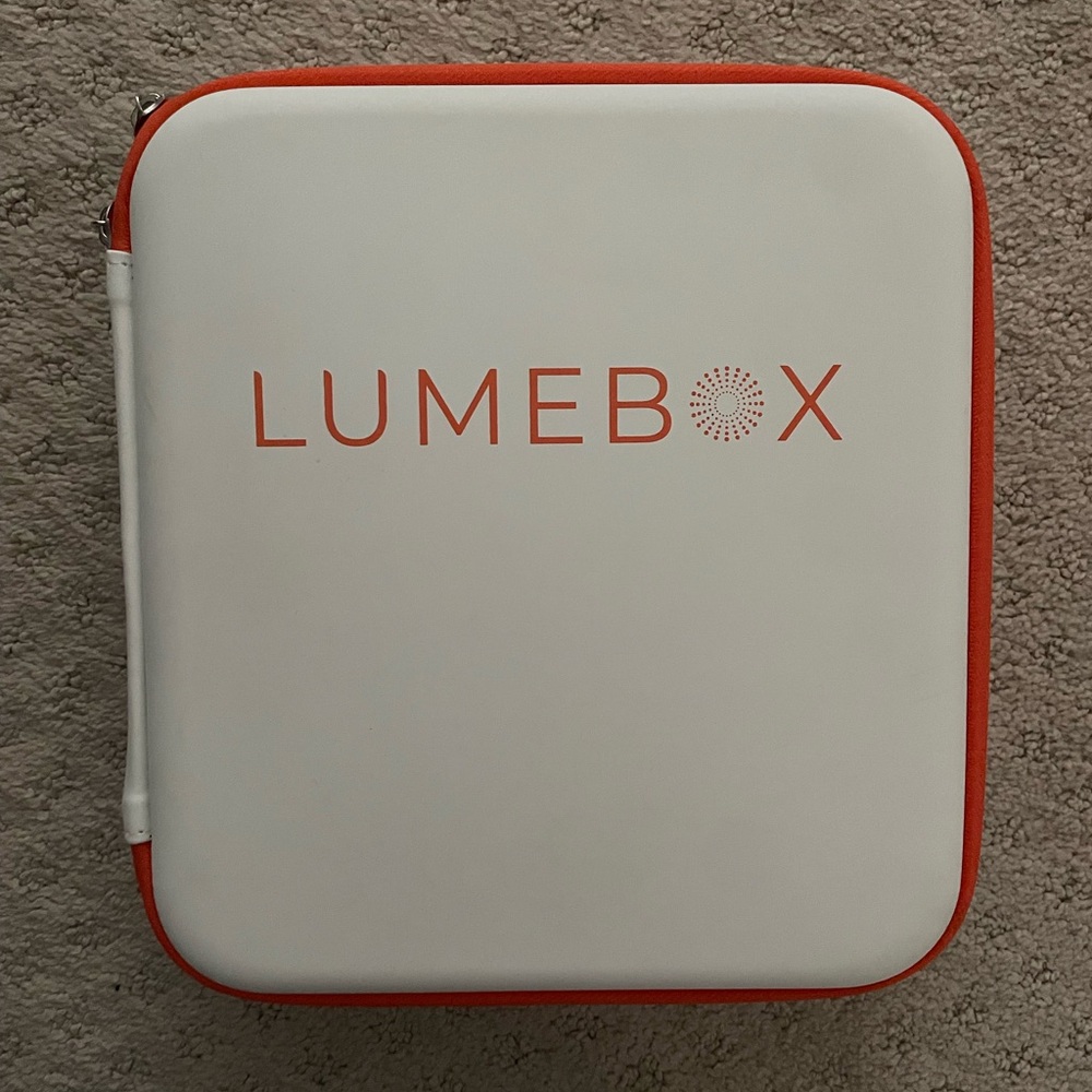 White and Orange Skincare Tool Case
